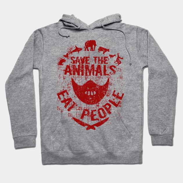 save the animals EAT PEOPLE #2 Hoodie by FandomizedRose